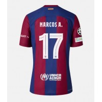 Camisa de Futebol Barcelona Marcos Alonso #17 Equipamento Principal 2023-24 Manga Curta